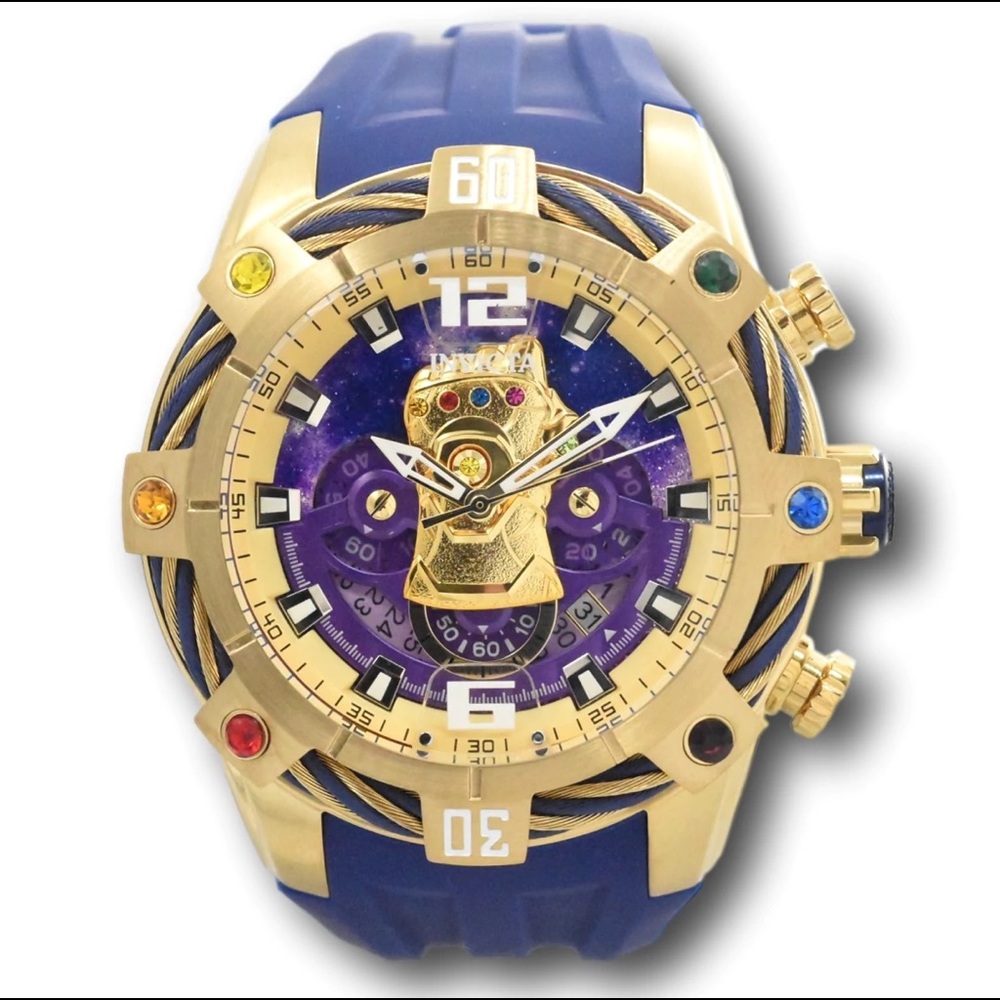 Invicta Marvel Thanos Infinity Gauntlet Men's 52mm Limited Ed Chrono Watch 37391